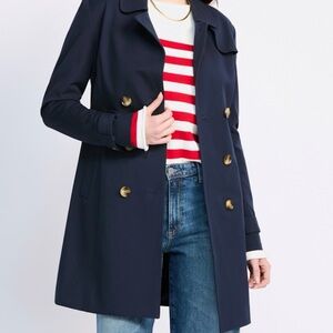 41 Hawthorn Navy Trench Coat with Waist Belt